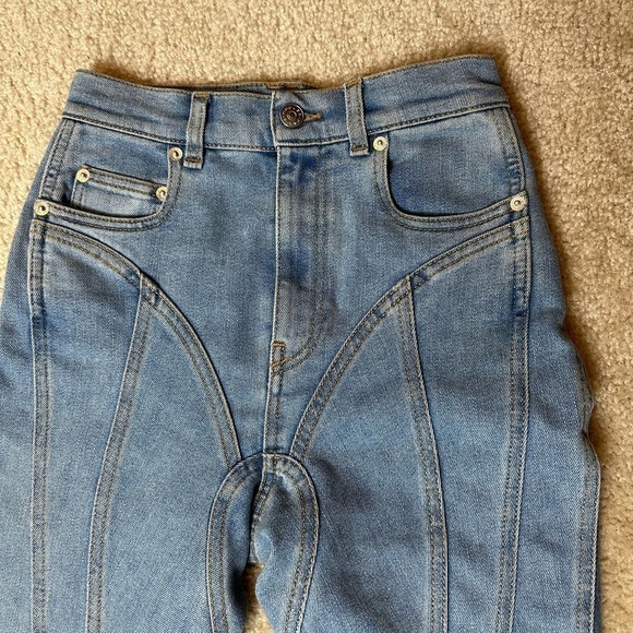 New Mugler Illusion Spiral Jeans Size 36 - Picture 6 of 9